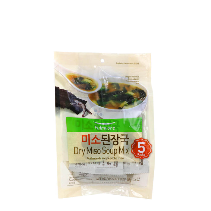 Pulmuone Dry Miso Soup Mix 1.4oz, 5Pks