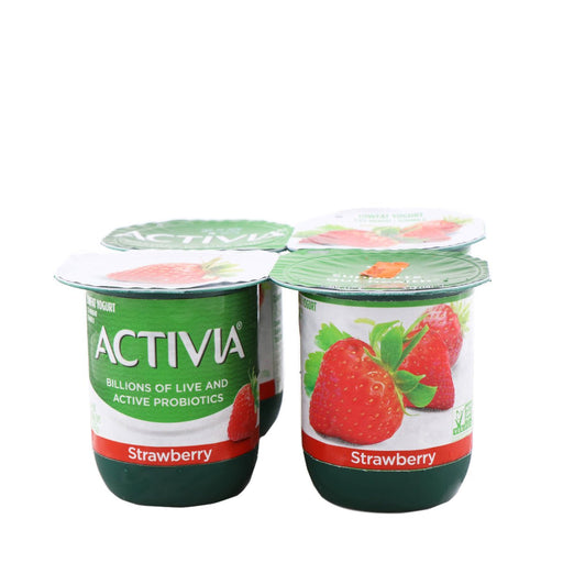 Activia Lowfat Yogurt Strawberry 4 packs x 4oz - H Mart Manhattan Delivery