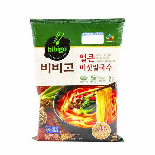 CJ Bibigo Korean-Style Spicy Noodle Soup with Mushroom (Kalguksu) 22.3oz - H Mart Manhattan Delivery