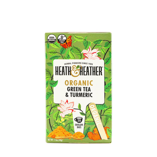 Heath & Heather Organic Green Tea & Turmeric 20 Envelope Bags, 1.4oz - H Mart Manhattan Delivery