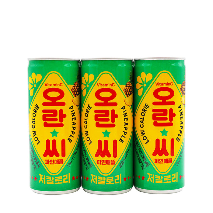Dong-A Oran-C Low Calorie Pineapple Carbonated Soft Drink 6 Cans x 8.45fl.oz