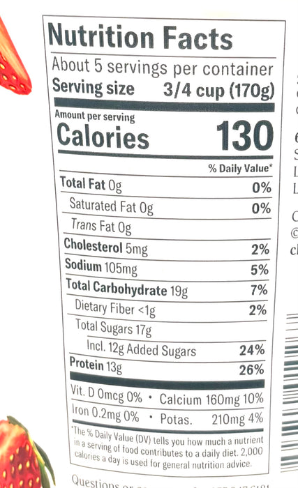 Chobani Greek Yogurt Strawberry 32Oz