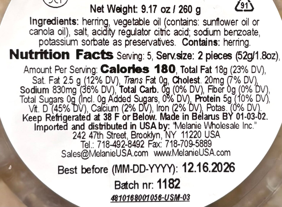 Santa Bremor Herring Fillet Pieces  260G