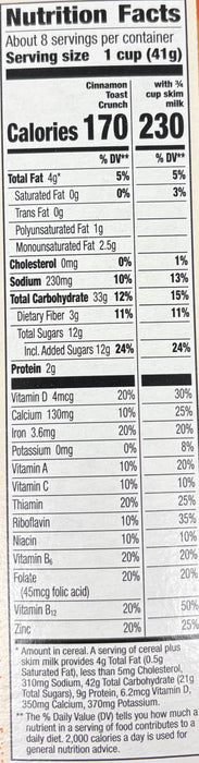 Gm Cinnamon Toast Crunch 12Oz