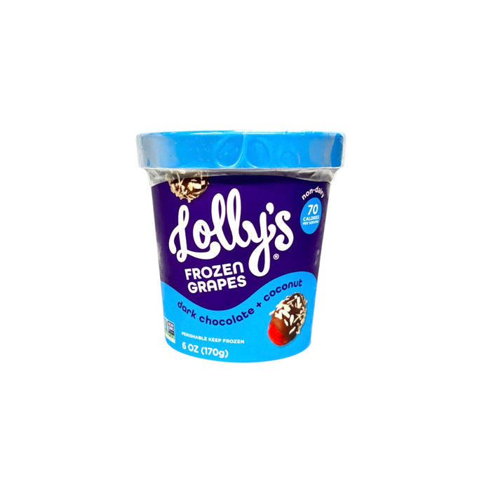 Lollys Grapes Dark Chocolate Coconut 6Oz