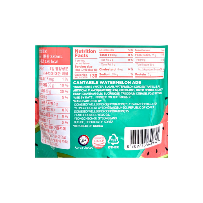 Cantabile Watermelon Ade Pouch 130Ml