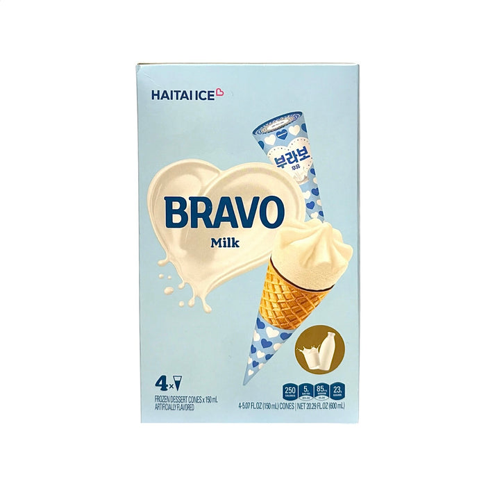 Ht Bravo Milk Frzn Dessert Cones 5/180Ml