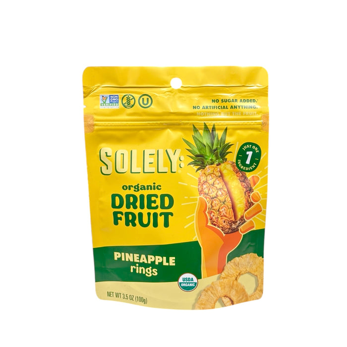 Solely Organic Pineapple Rings 100G