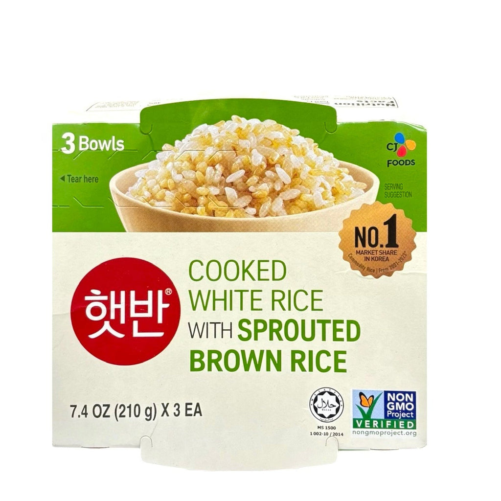 CJ Cooked Sprouted Brown Rice 3 Bowls x 210g — H Mart Manhattan