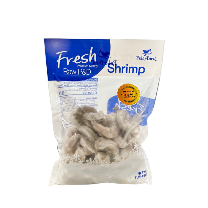 Polarbird 31-40 White Shrimp Raw  1Lb