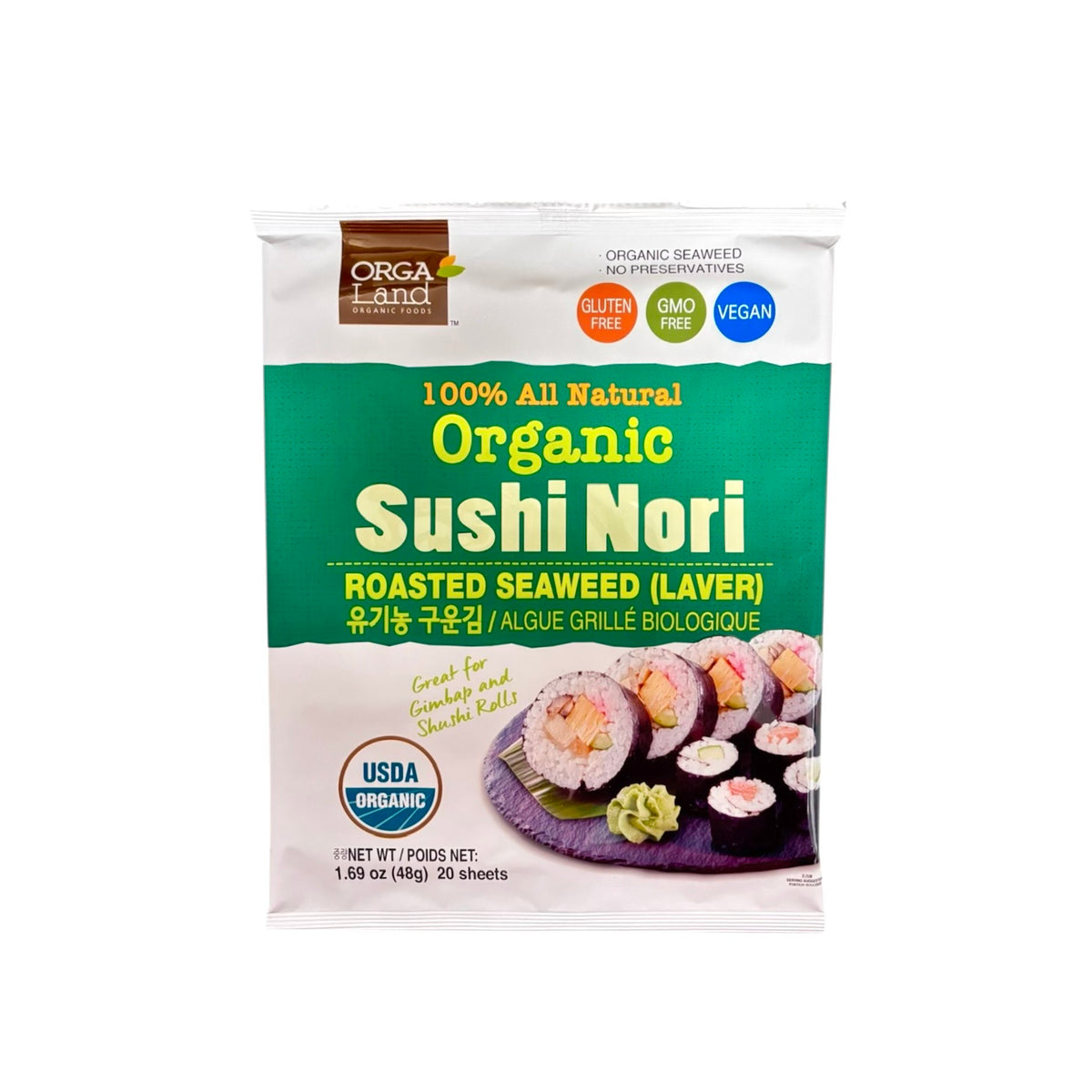 Orga Organic Sushi Nori 20Sheets 48G — H Mart Manhattan Delivery
