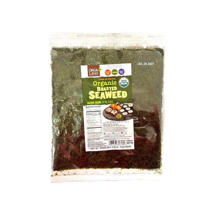 Orga Land Organic Roasted Seaweed 27G