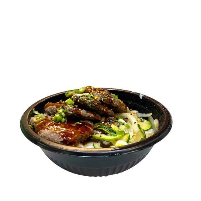 Grilled Short Rib Patties Tteokgalbi Bowl