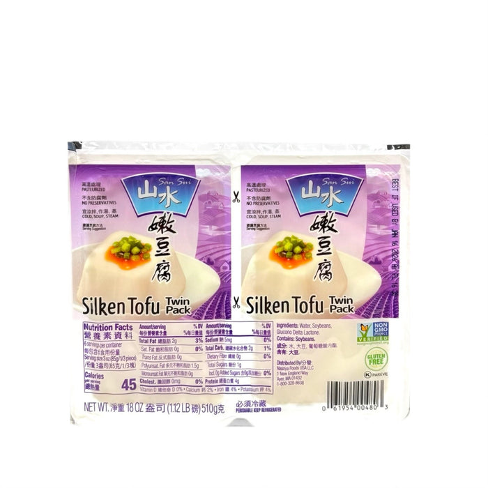 San Sui Tofu Silken Twin Pack 18Oz