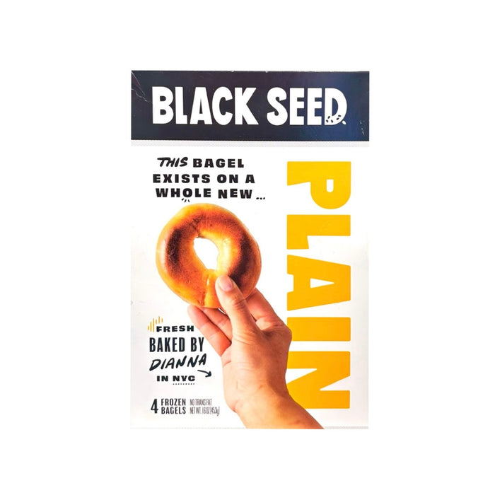 Black Seed Frozen Bagels Plain 453G