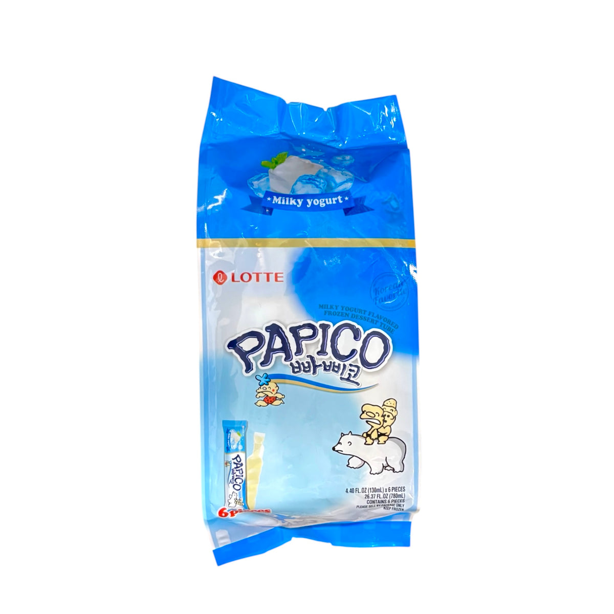 Lotte Papico Milky Yogurt Ice Tube 4.4oz — H Mart Manhattan Delivery