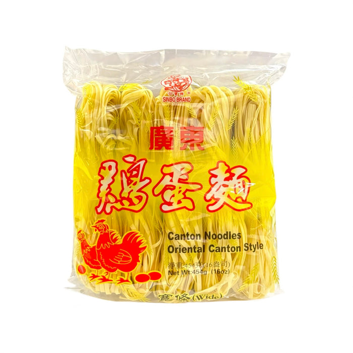 Sinbo Dried Chicken Egg Noodle Wide 375G