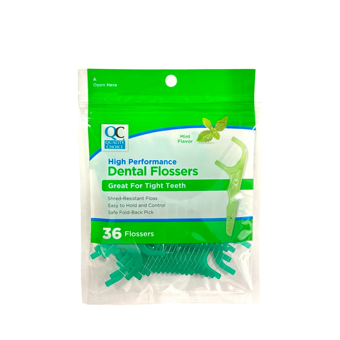 Qc Dental Flossers Mint 36Pc