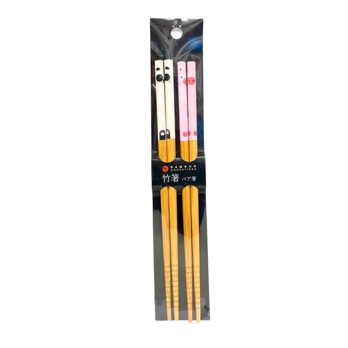 Ilmk Panda & Pig Chopsticks 2Pr