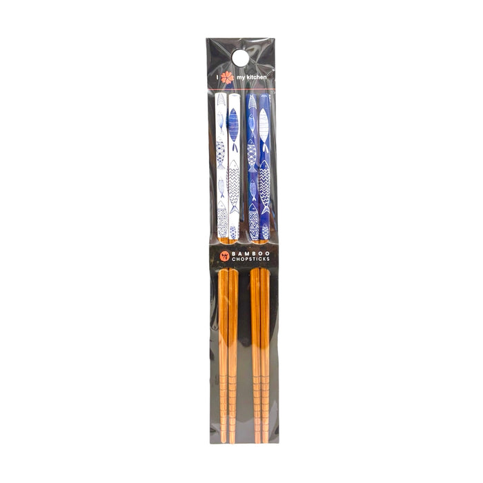 Banzai Chopsticks White&Blue 2Pair