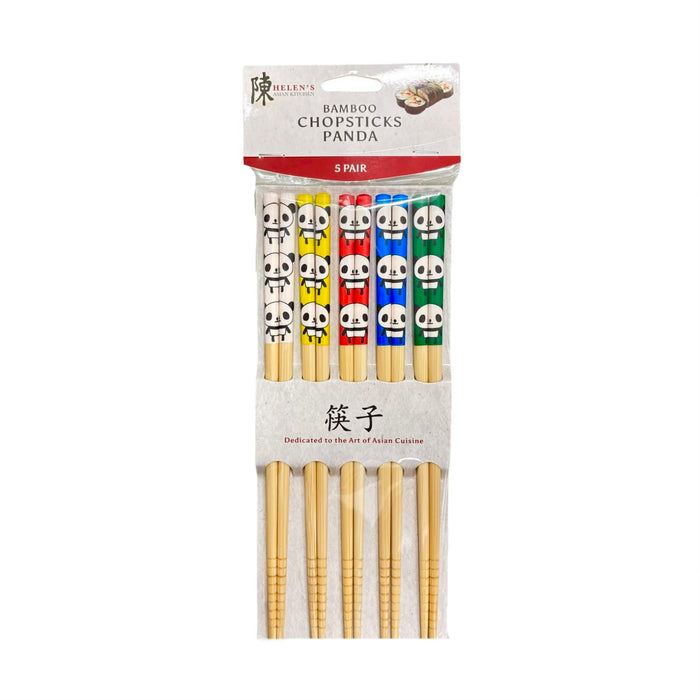 Helens Bamboo Chopsticks Panda 5Pk