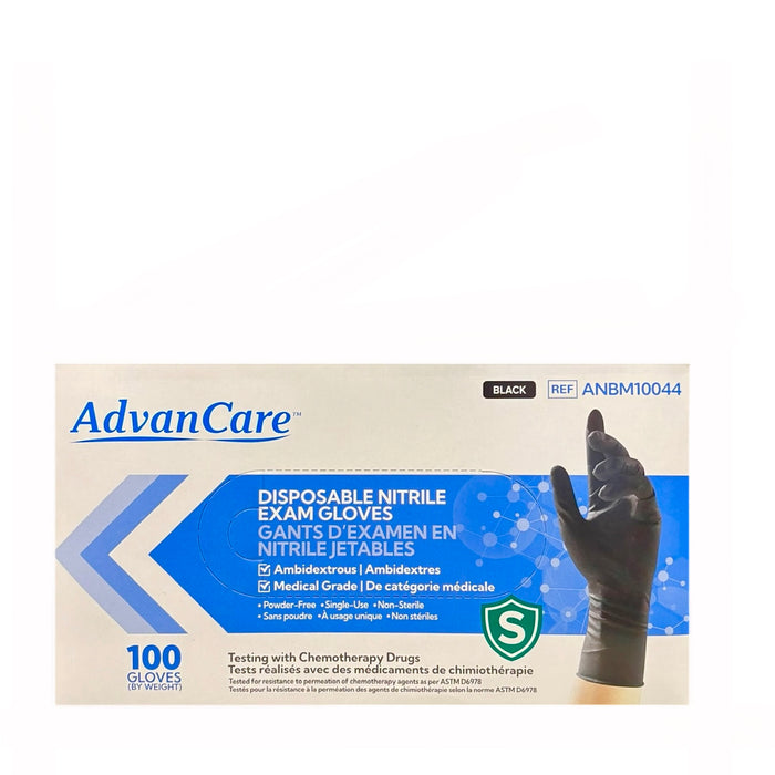 Advan Care Black Glove 100Pieces Small
