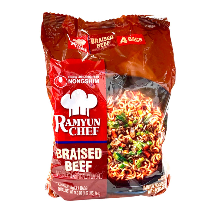 Ns Ramyun Chef Braised Beef 4Pack 464G