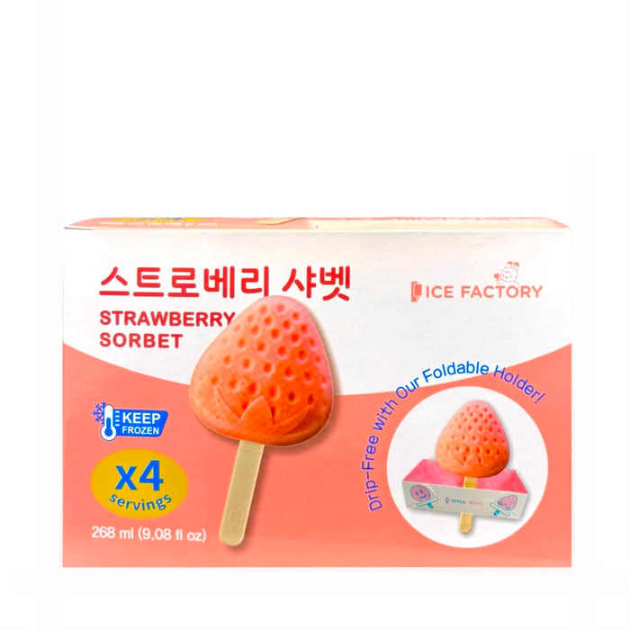 Ice Factory Strawberry Sorbet  9.08Oz