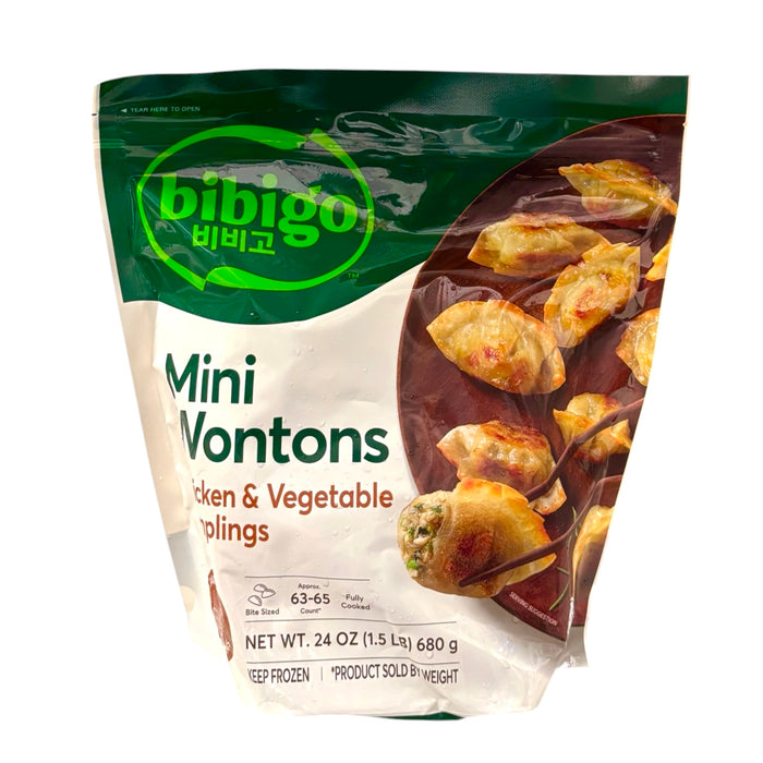 Cj Bibigo Mini Wontons Chicken&Vege 24Oz