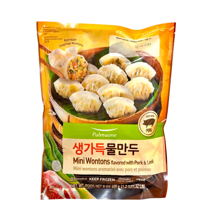 Pulmuone Mini Wontons W/Pork&Leek 21.2Oz