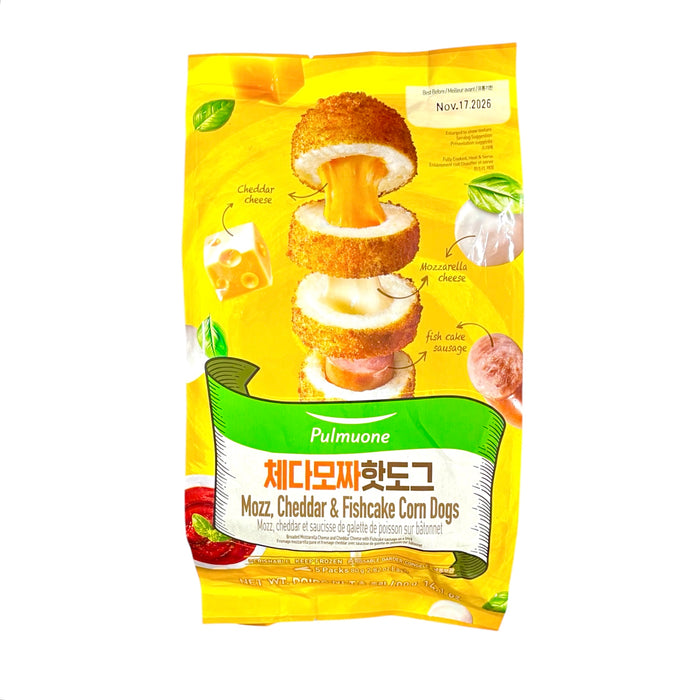 Pmo Mozz, Cheddar Fishcake Corn dog 14.1Oz