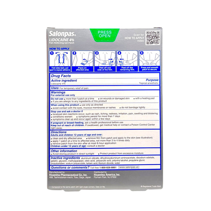 Hisamitsu Salonpas 6 Patches Gel