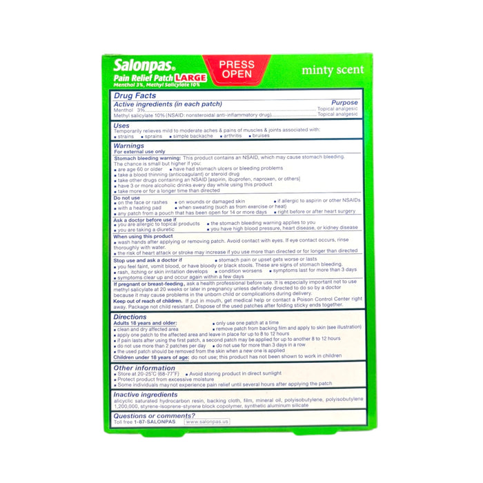 Hisamitsu Salonpas Pain Relief Patch 9Pc