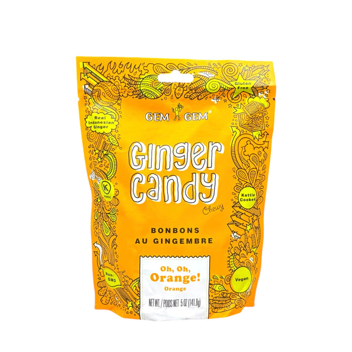Gem Gem Ginger Candy Orange 5Oz