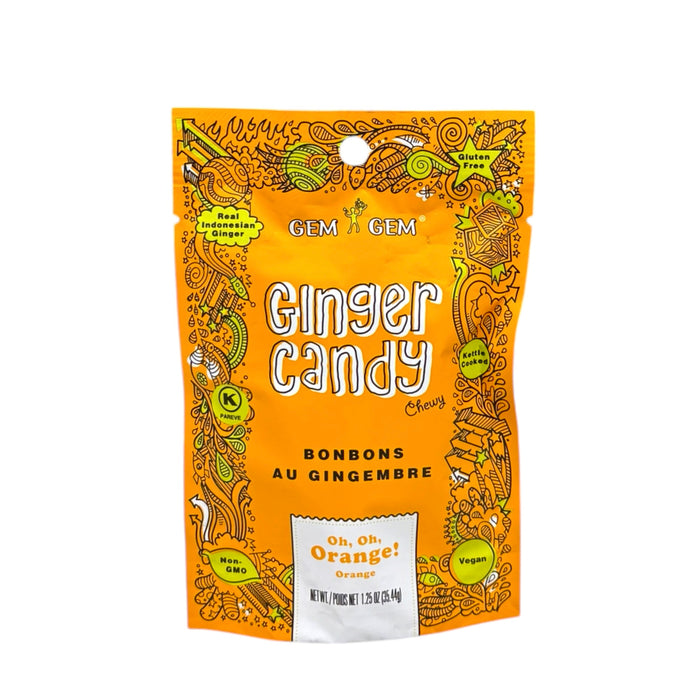 Gem Gem Ginger Candy Orange 1.25Oz