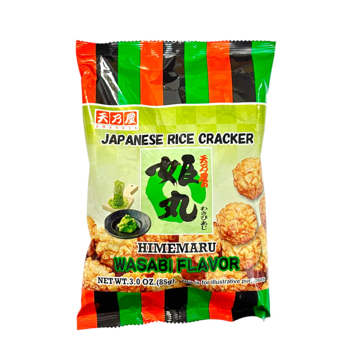 Amanoya Japanese Rice Cracker Wasabi 3Oz