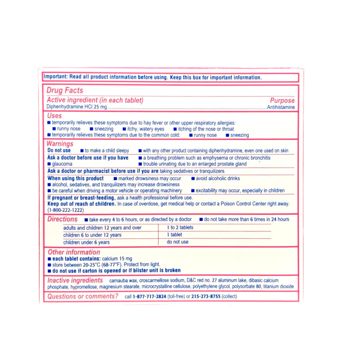 Benadryl Allergy Ultra  24Tablets