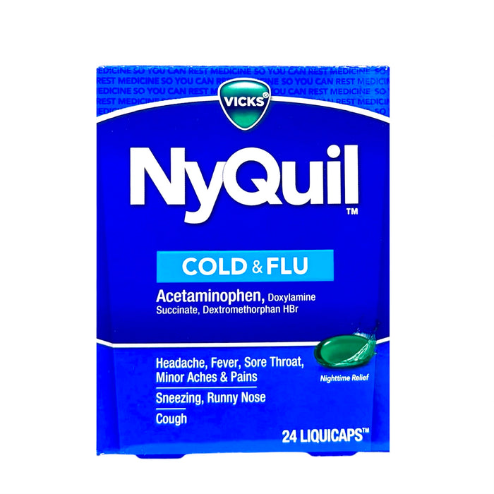 Vicks Nyquil Cold&Flu 24 Liquid Caps