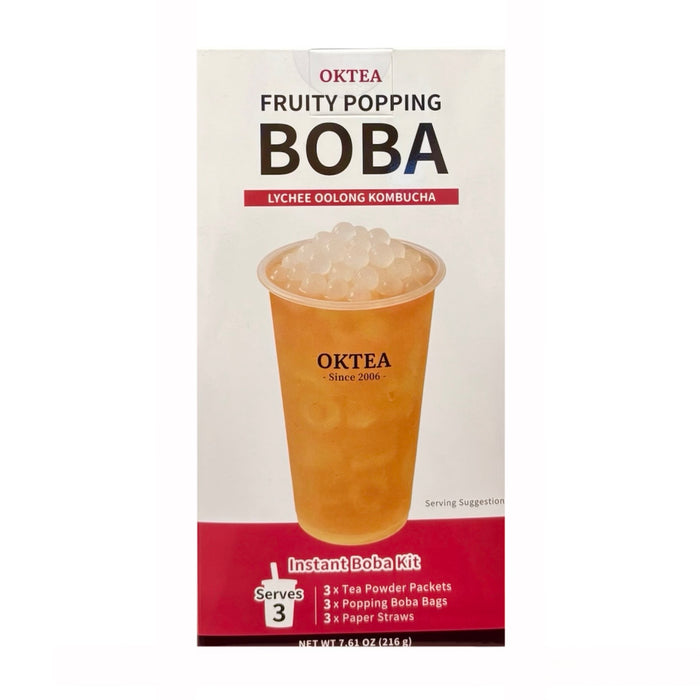 Oktea Boba Lychee Oolong Kombucha 216G