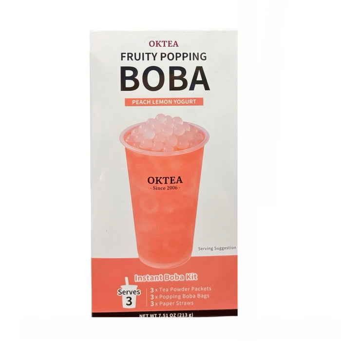 Oktea Boba Peach Lemon Yogurt 213G