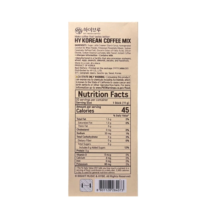 Hy Fresh Bts Coffe Mix 3In1 20/11G