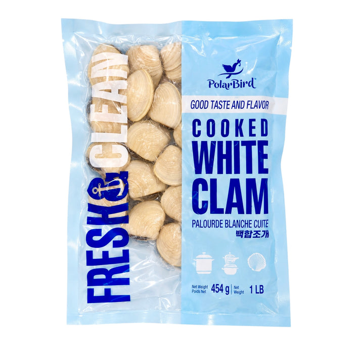 Polarbird Cooked White Clam 1Lb 1