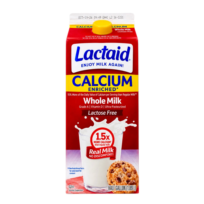 Lactaid Whole Milk Calcium 64Oz