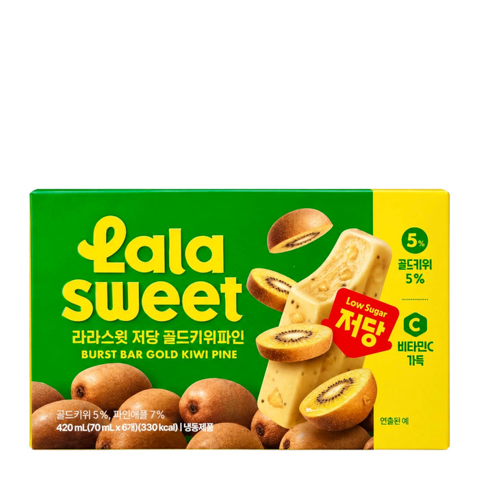 Lalasweet Kiwi Pineapple Ice Bars 6Pack