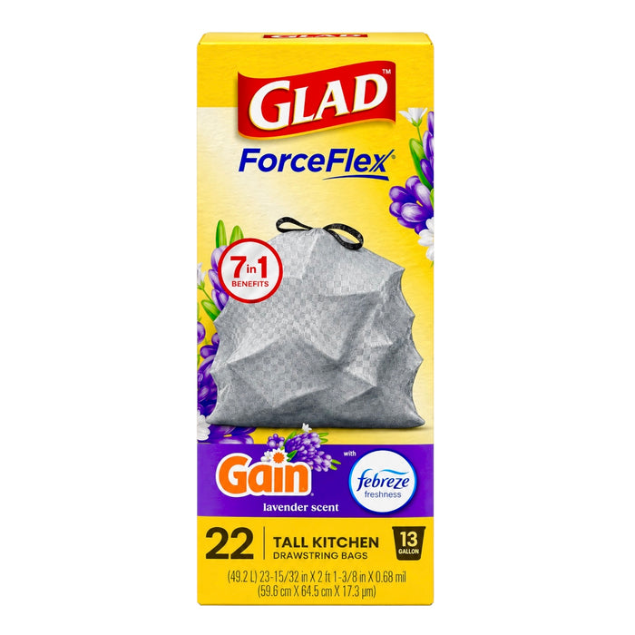 Glad Force Flex Gain Lavender 22Bags