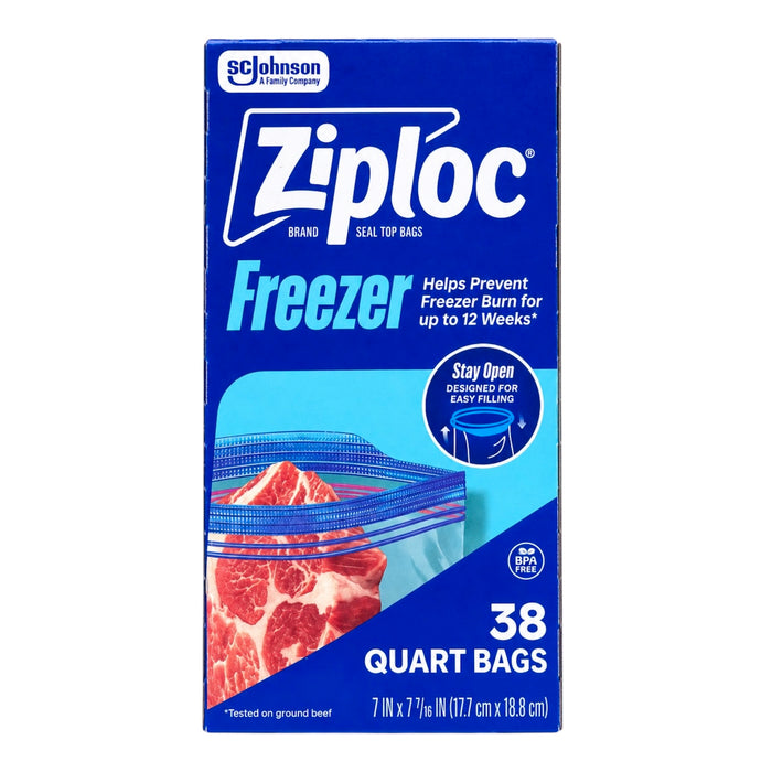 Ziploc Freezer Quart 38Ct