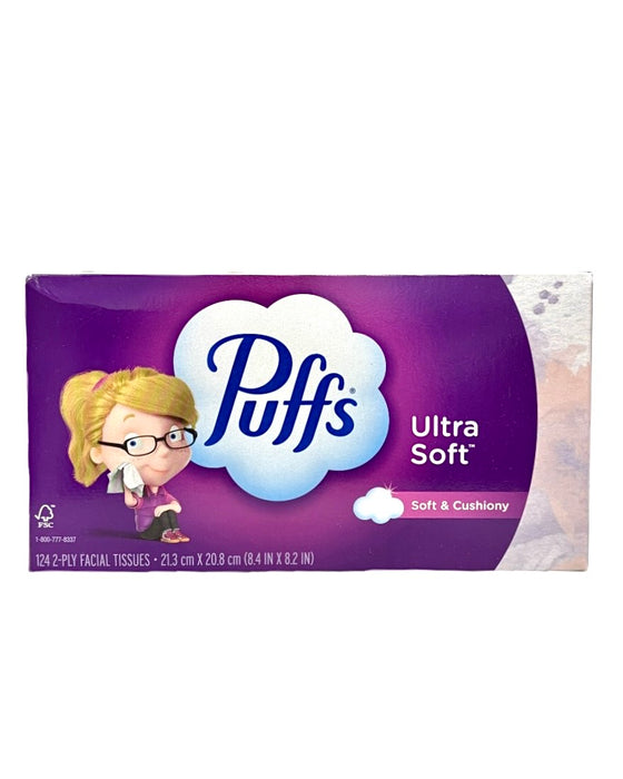 Puffs Ultra Soft 124 2Ply Facial Tissue