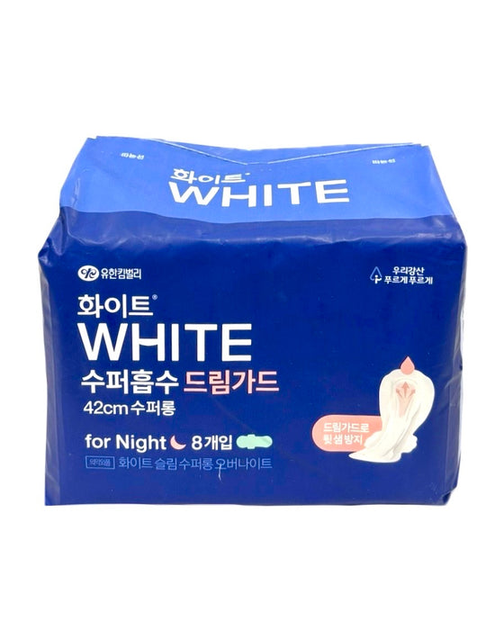 White Super Absorbent For Nigth 8Pc