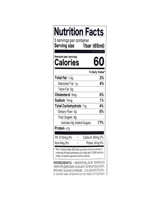 Orange Boba Milk Tea Ice Bar 5/325Ml