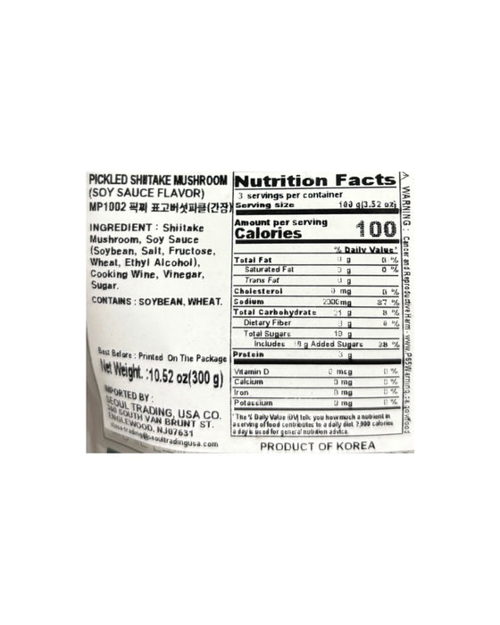 Pickzzi Mushroom Pickle Soysauce10.52Oz